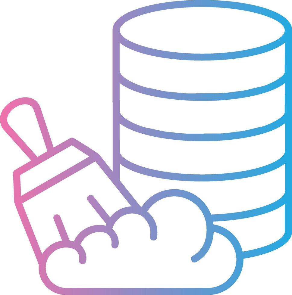 Data Cleansing Simplified Line Mark vector