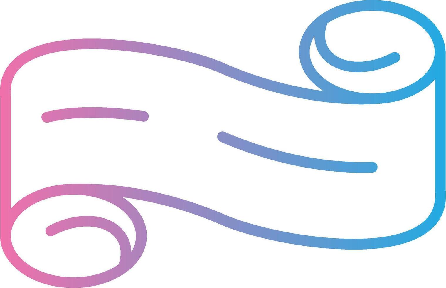 Folded Ribbon Coded UI Symbol vector