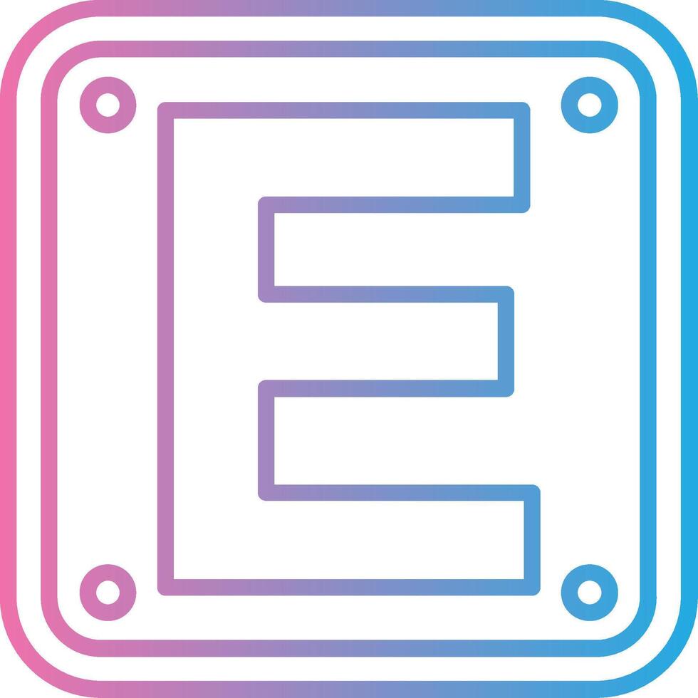 Letter E Color Enhanced Graphic vector