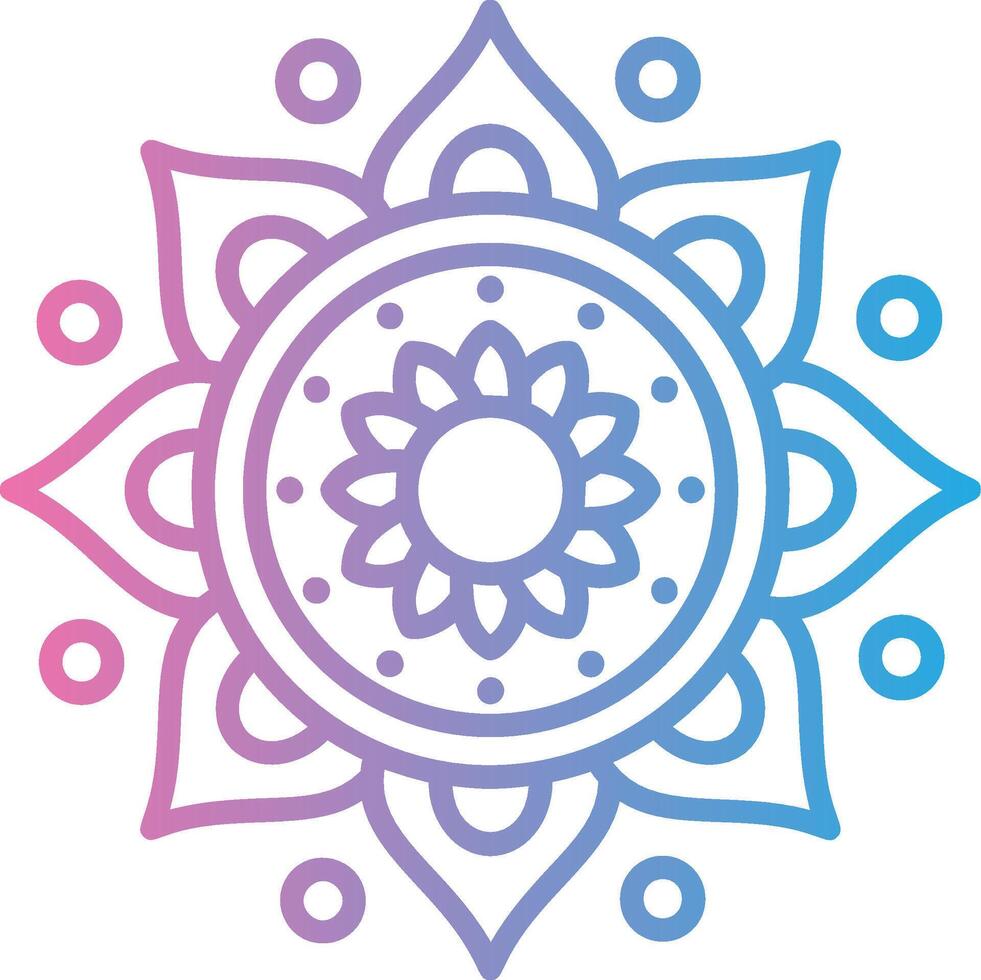 Mandala Iconic Line Form vector