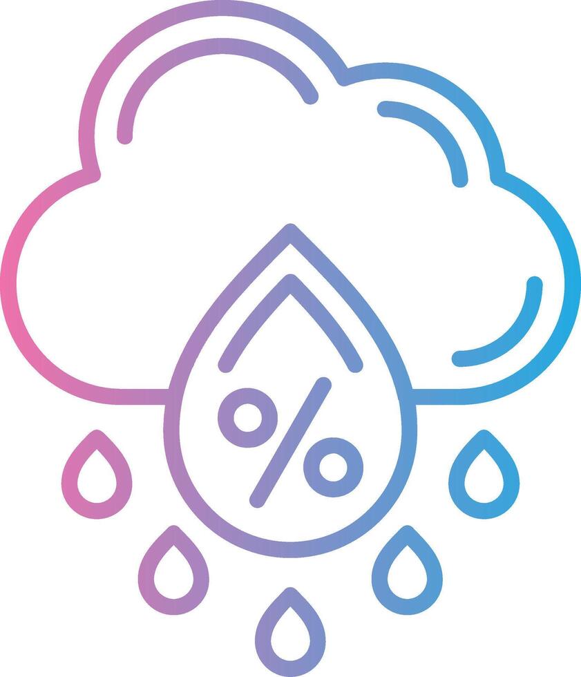 Precipitation Color Stroke Symbol vector