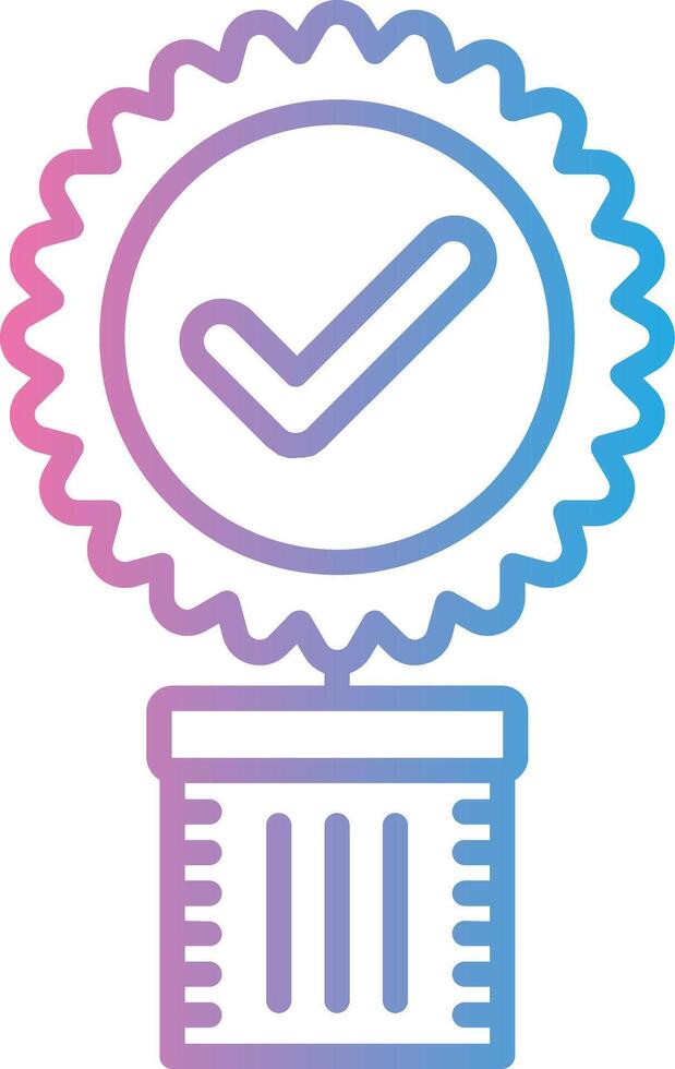 Medal Shadowed Flat Design vector