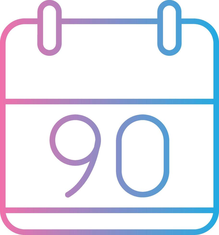 90 Days Pixel Style Badge vector