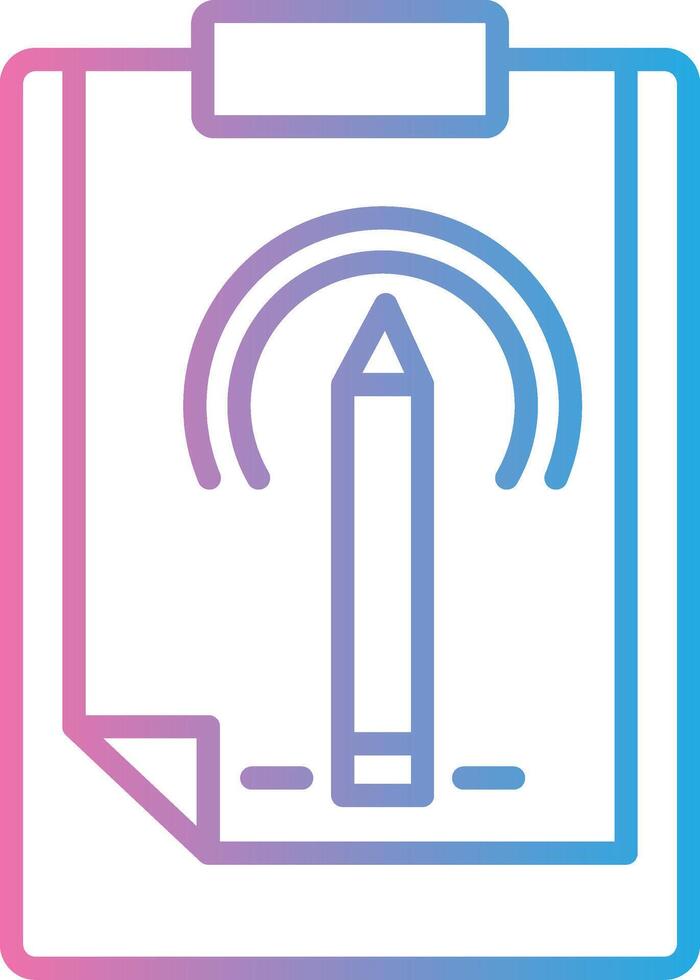 Pencil Gradient Style Element vector