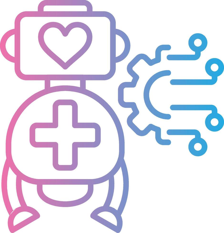 Robot App Focused Design vector