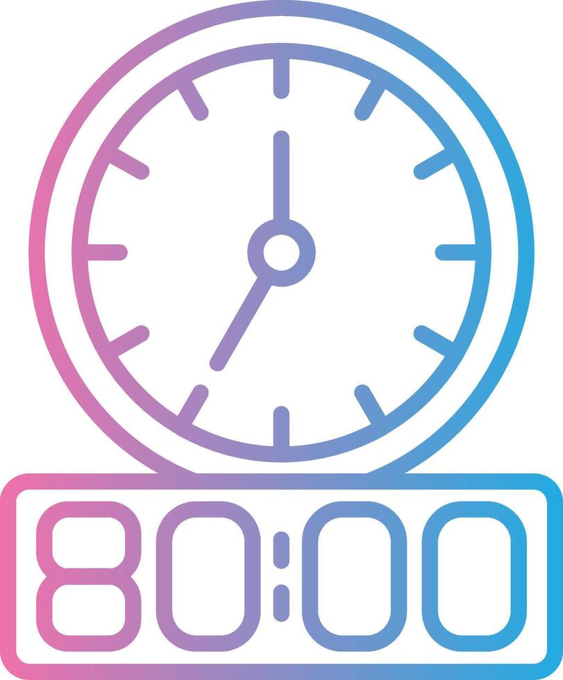 Timer Iconic Line Form vector