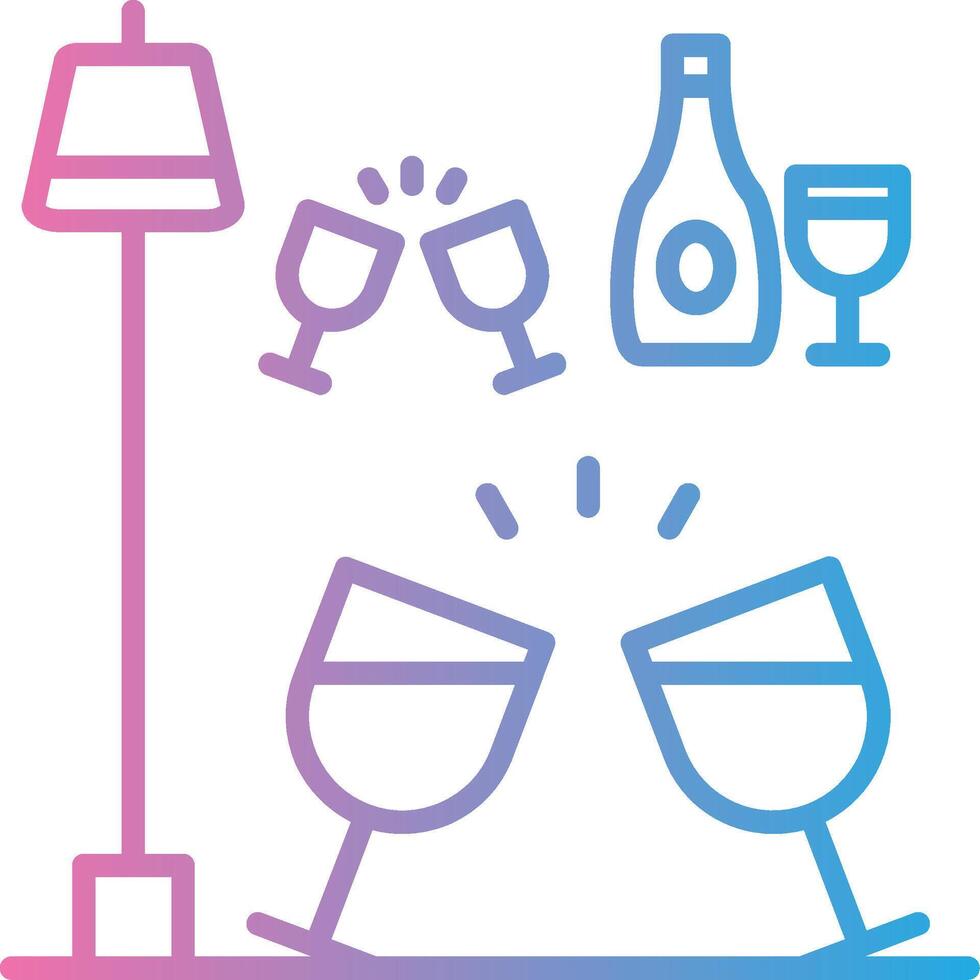 Wine glasses Color Enhanced Graphic vector