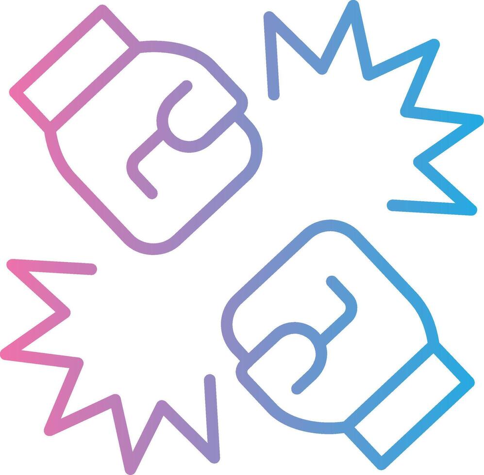 fight Iconic Line Form vector