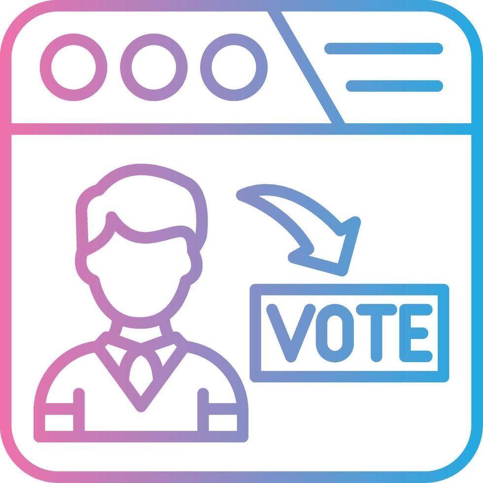 Online Voting Minimal Graphic Visual vector