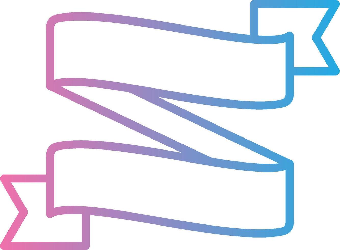 Ribbon Folds Iconic Line Form vector