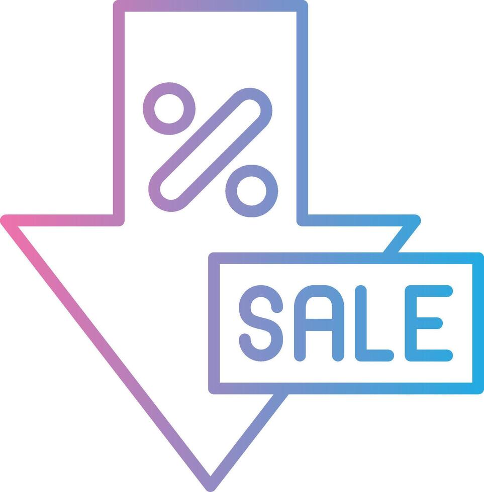 Sale Iconic Line Form vector