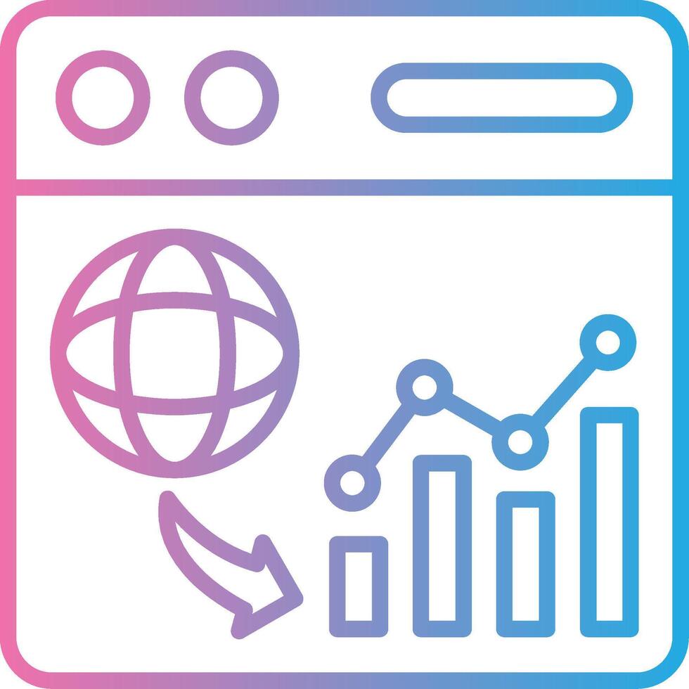 Web Analytics Elegant Shape Symbol vector