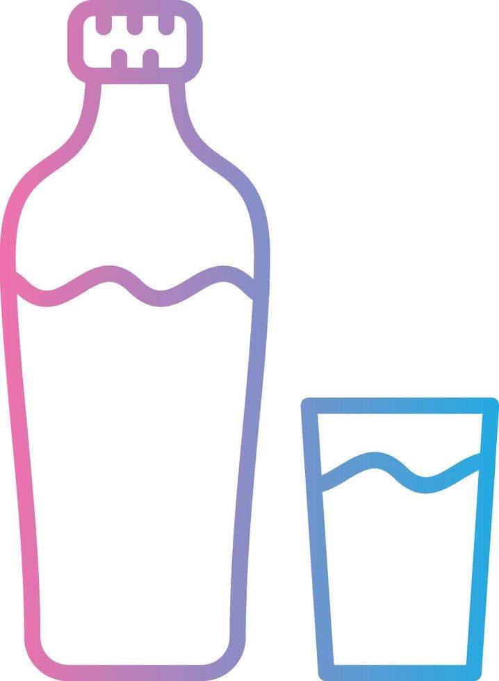 Bottle Iconic Line Form vector