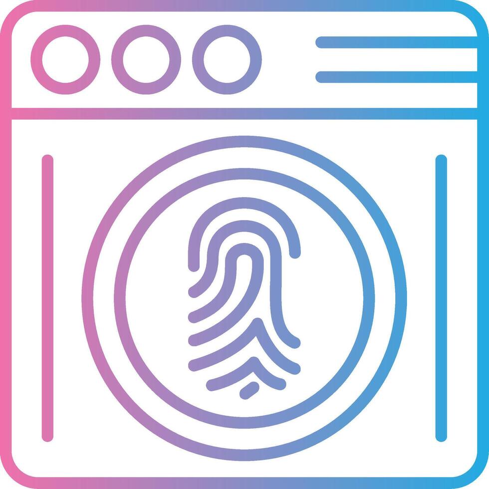 Biometrics Gradient Themed Symbol vector