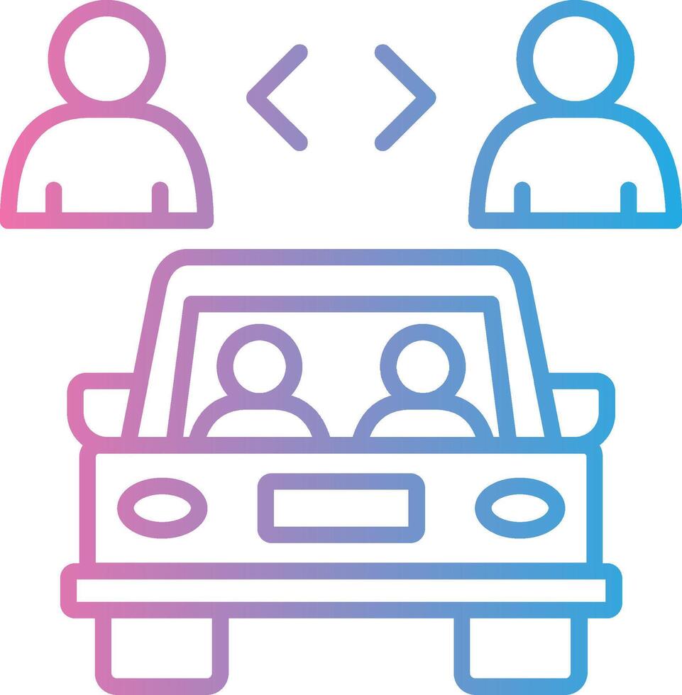 Car Sharing Dark Mode Symbol vector