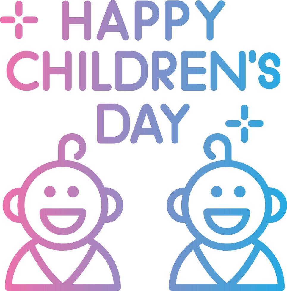 Childrens Day Smooth UI Symbol vector