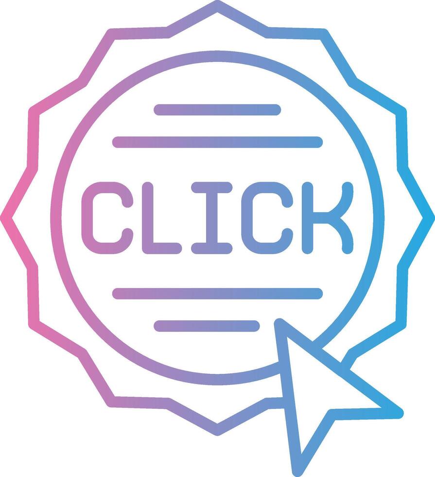 Click Monotone Sketch Design vector