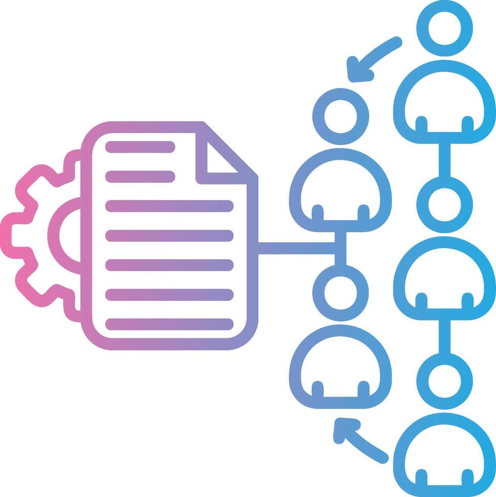 Project Management Sharp Line Mark vector