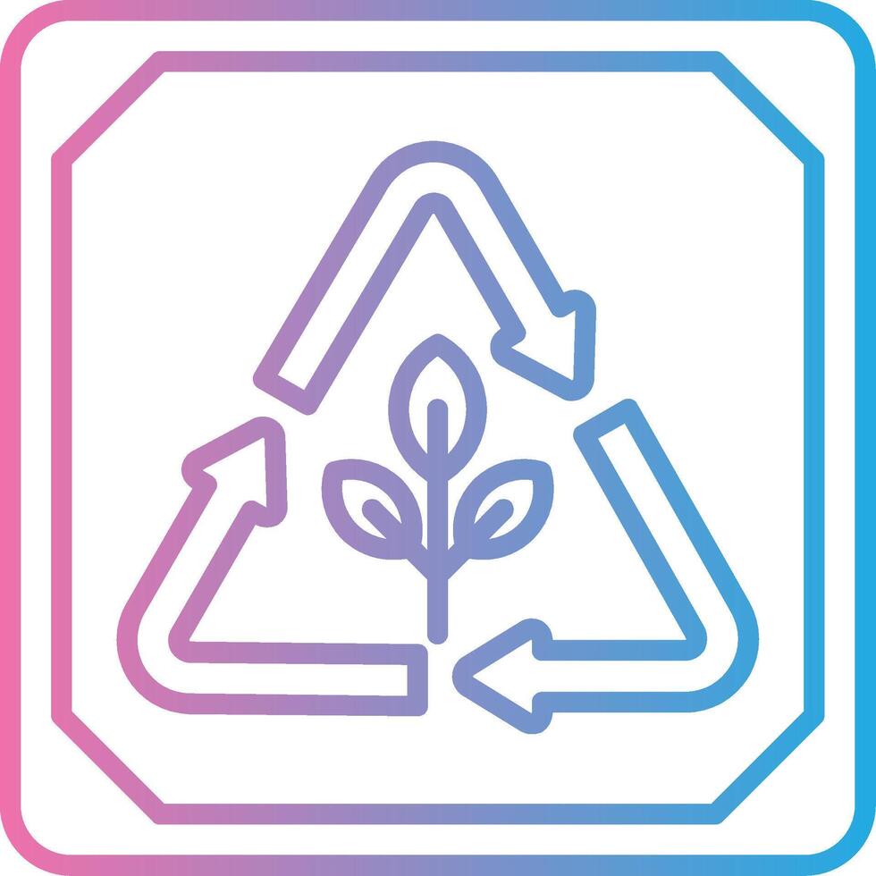 Recyclable Bold Outline Badge vector