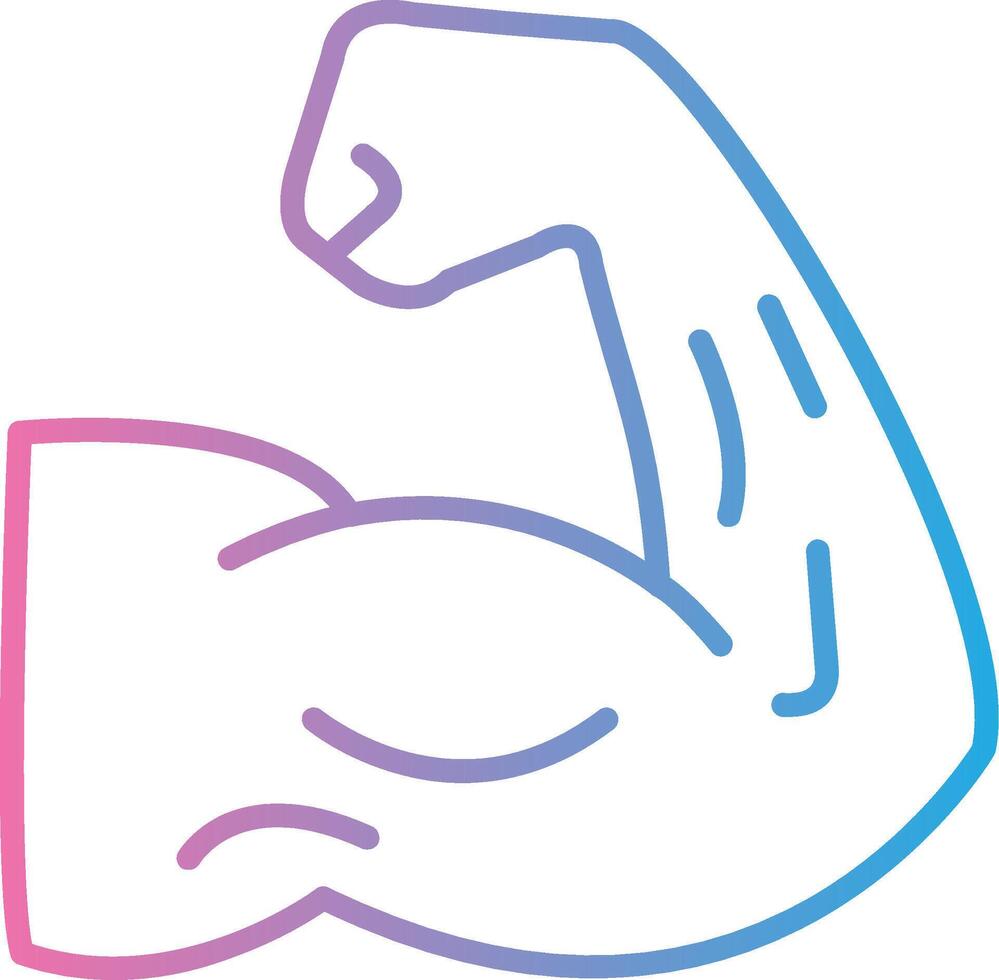 Biceps Monochrome Line Graphic vector