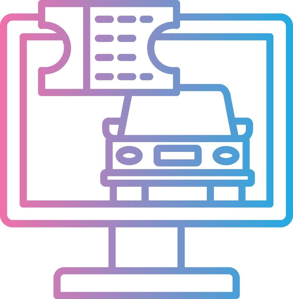 Electronic Ticket Gradient Style Element vector