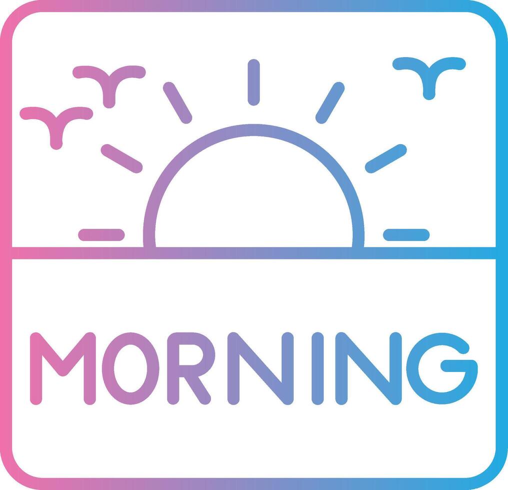 Good Morning Gradient Style Element vector