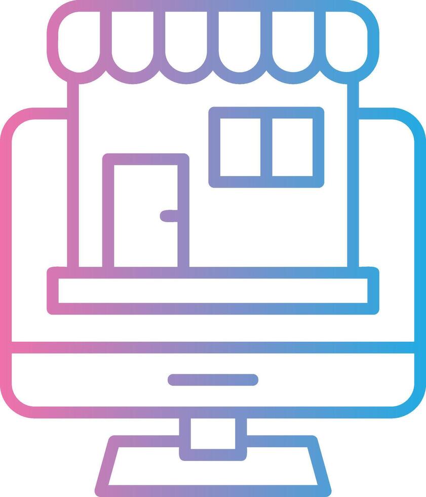 Online Shop Futuristic UI Mark vector
