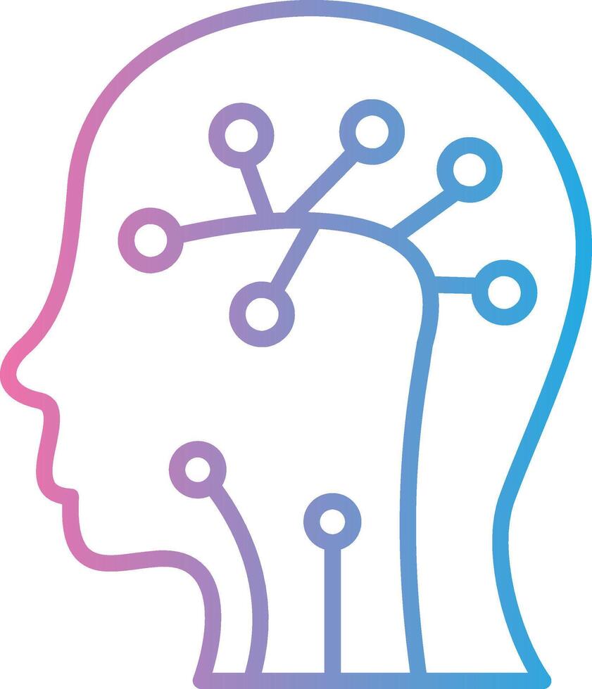 Neural Network Futuristic UI Mark vector