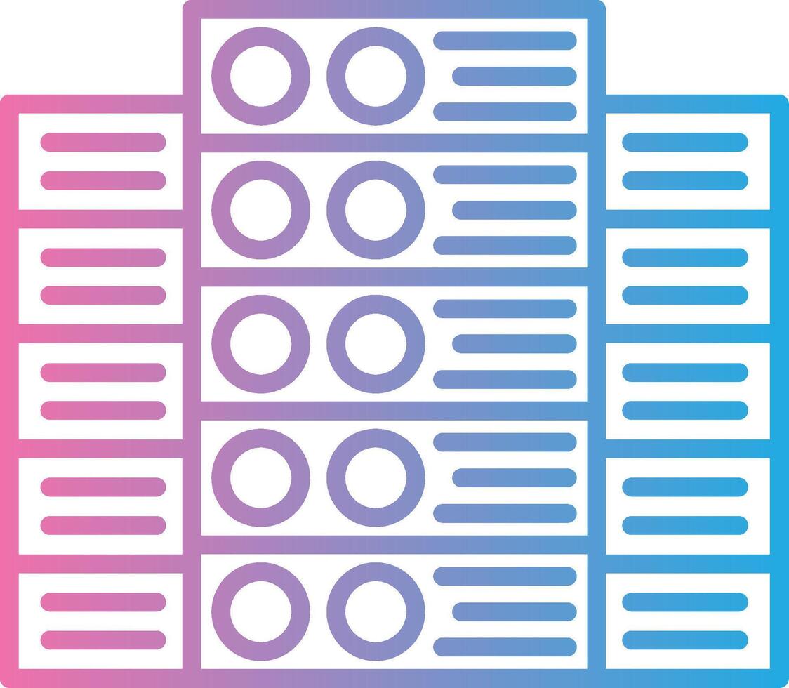 Servers Outlined Concept Piece vector