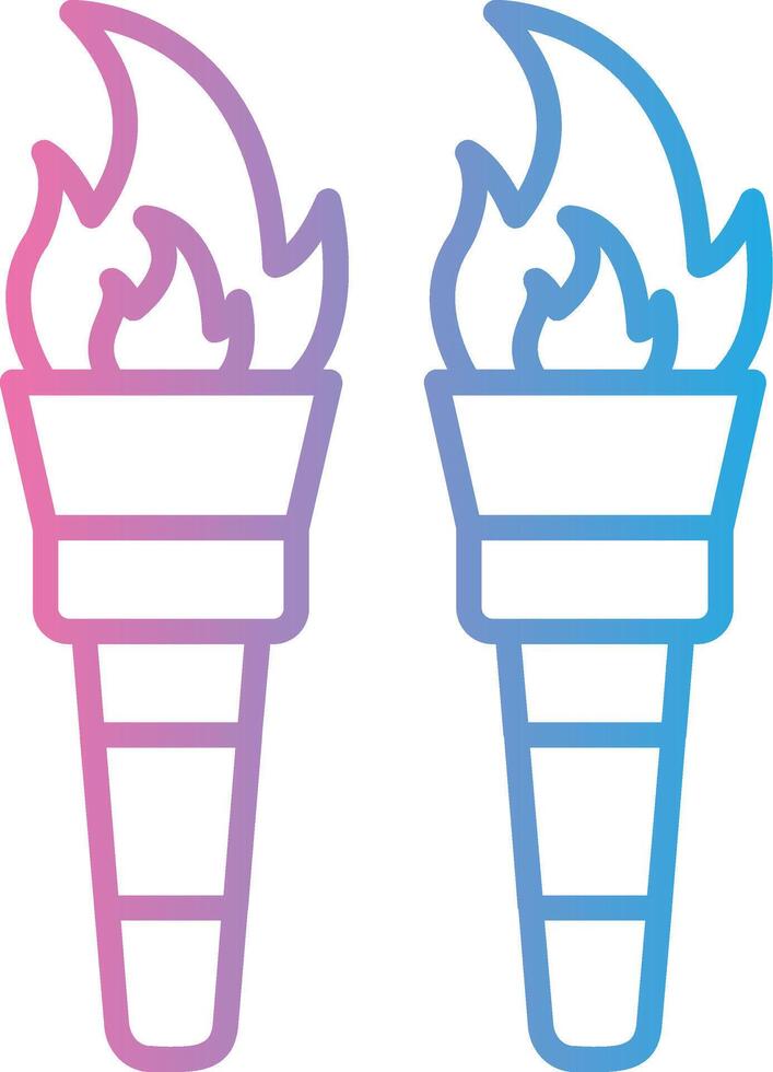Torch Gradient Themed Symbol vector