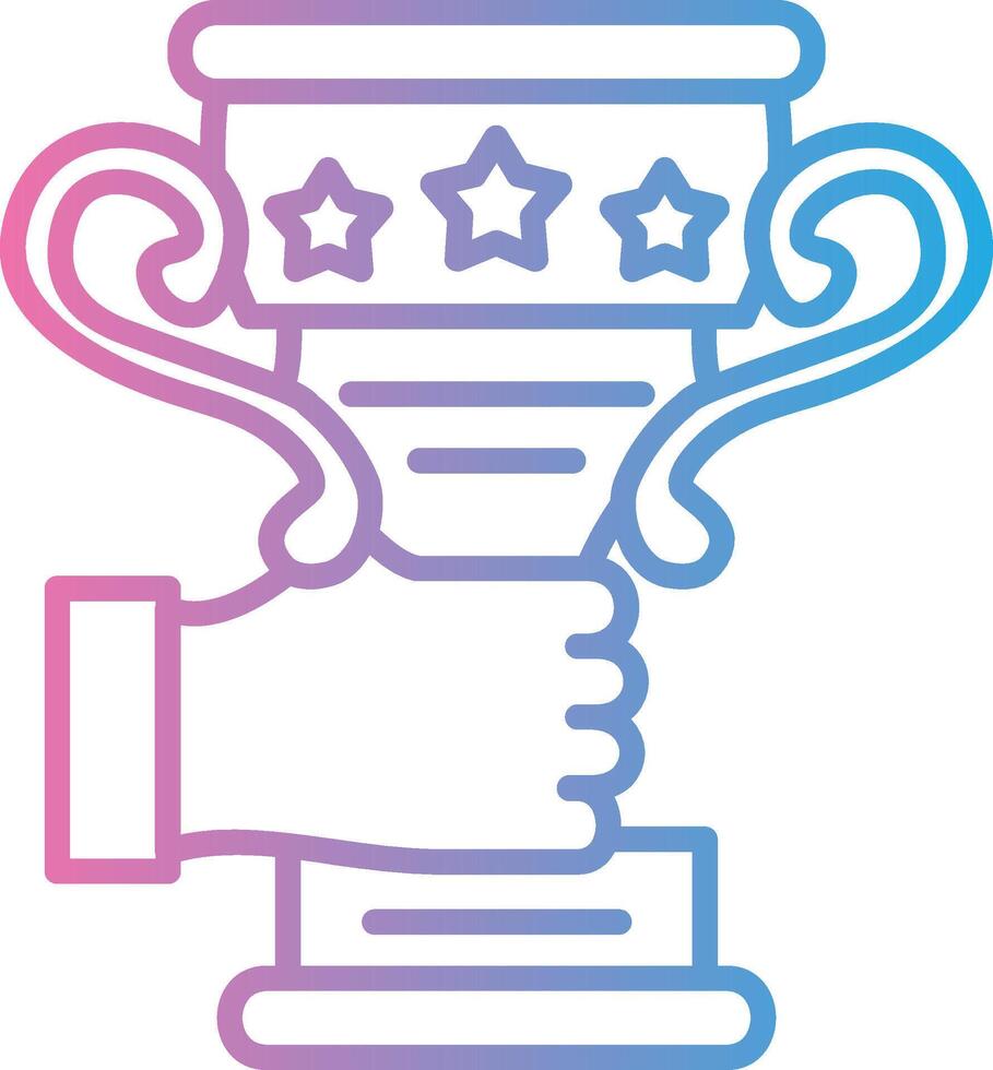 Trophy Cup Crisp Outline Artwork vector