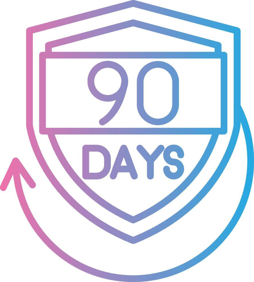 90 Days Detailed UI Piece vector