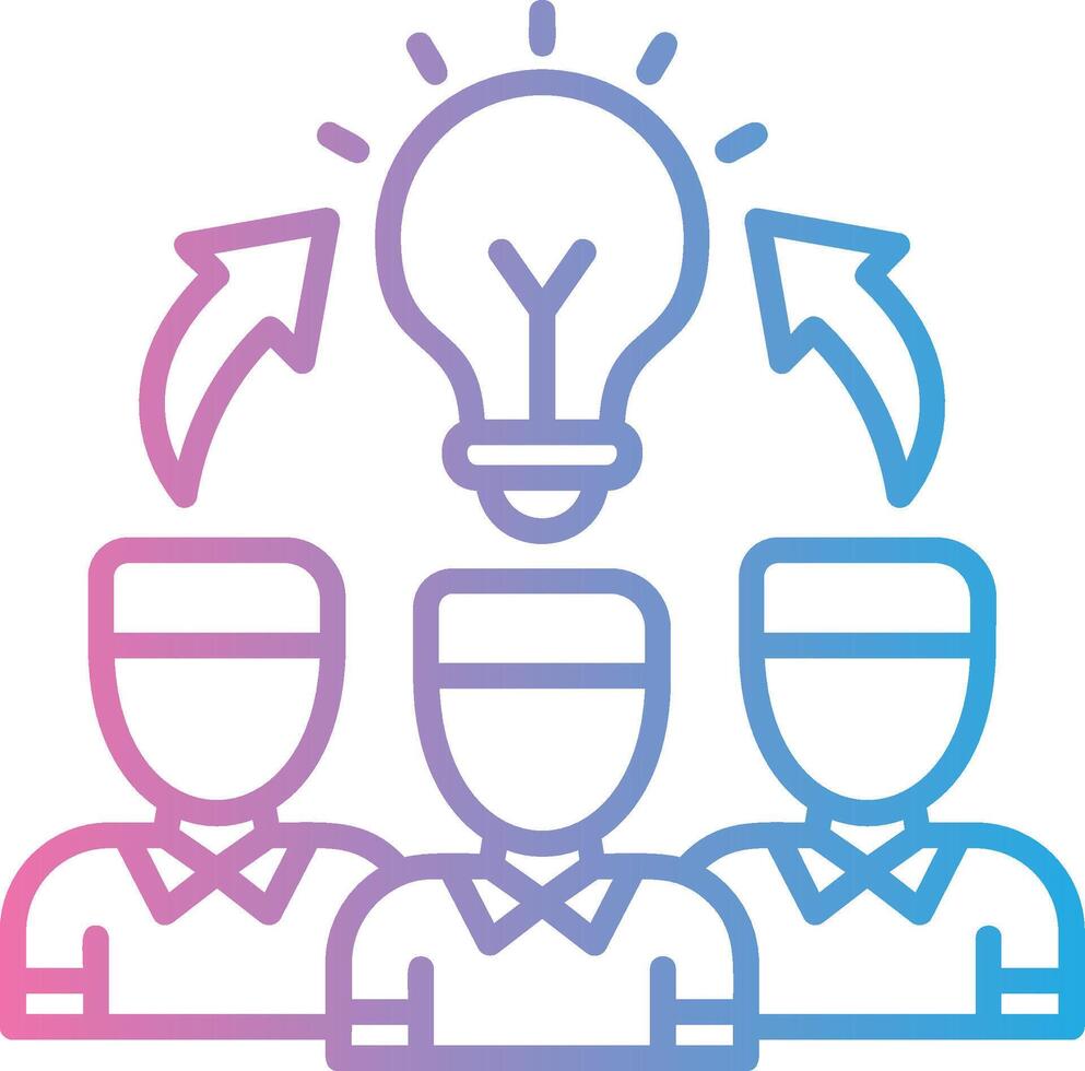 Brainstorm Crisp Outline Artwork vector