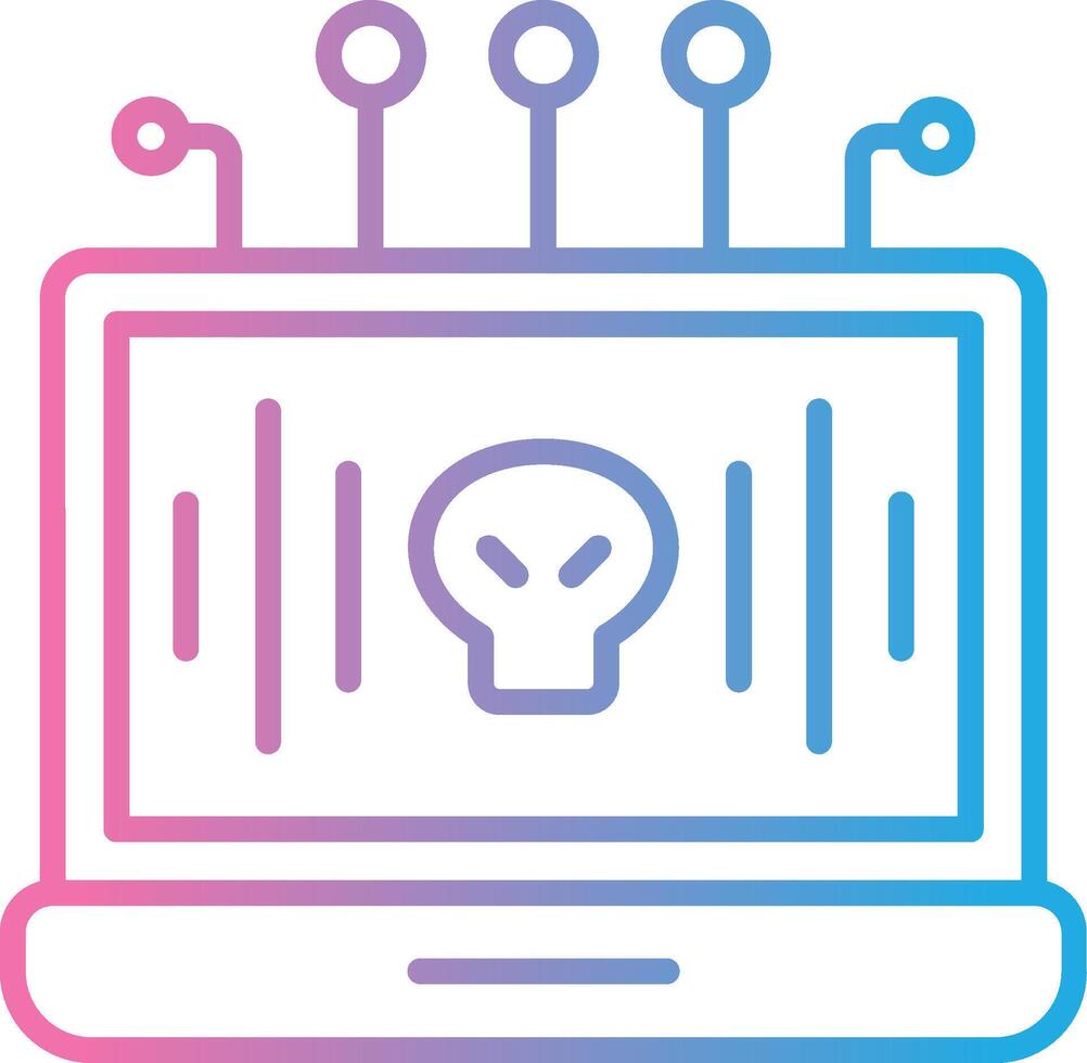 Hacker Iconic Line Form vector