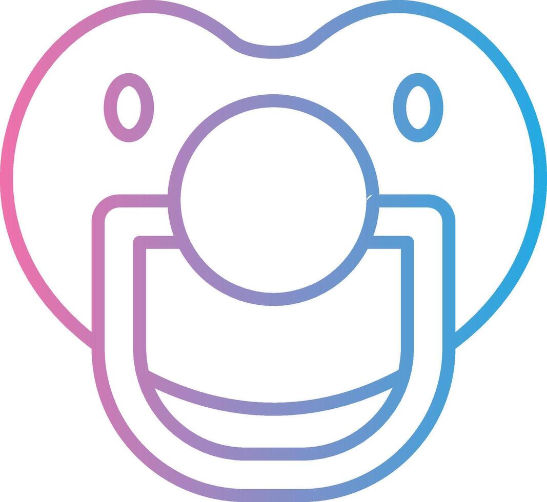 pacifier Bold Outline Badge vector