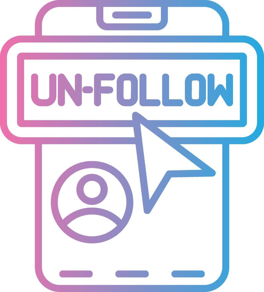 Unfollow Minimal Design Badge vector