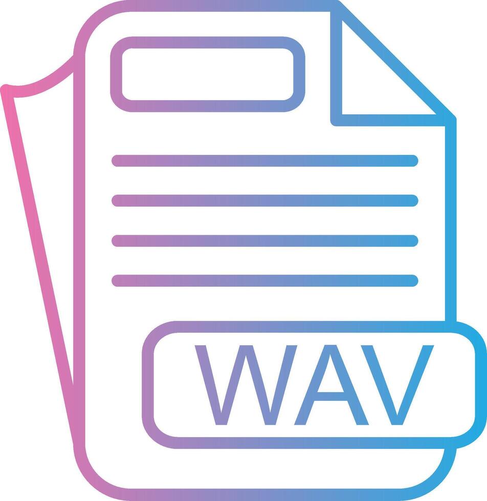 WAV Flat Design Piece vector