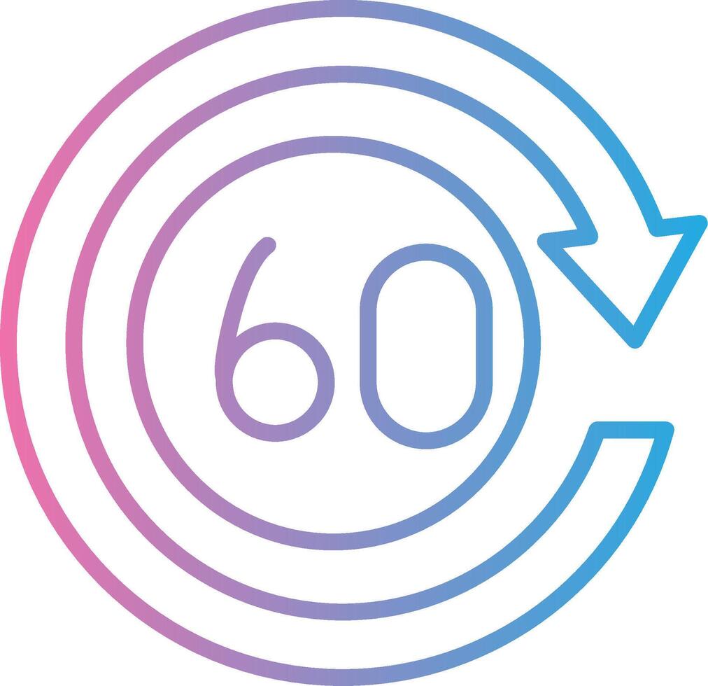 60 Days Vibrant Visual Object vector