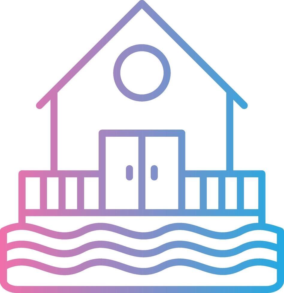 Beach Hut Web Style Graphic vector
