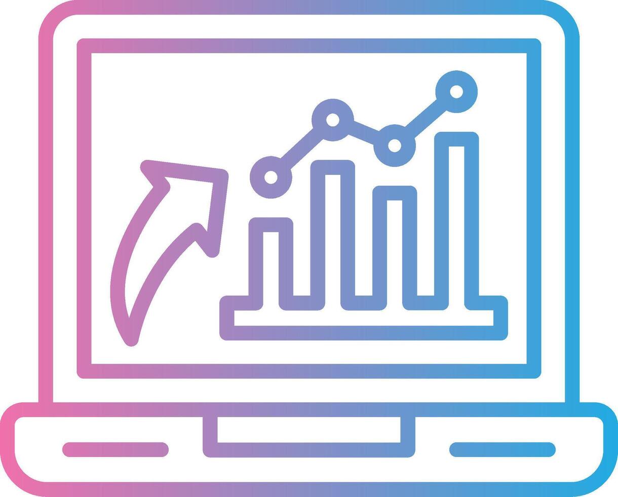 Data Analytics Futuristic UI Mark vector