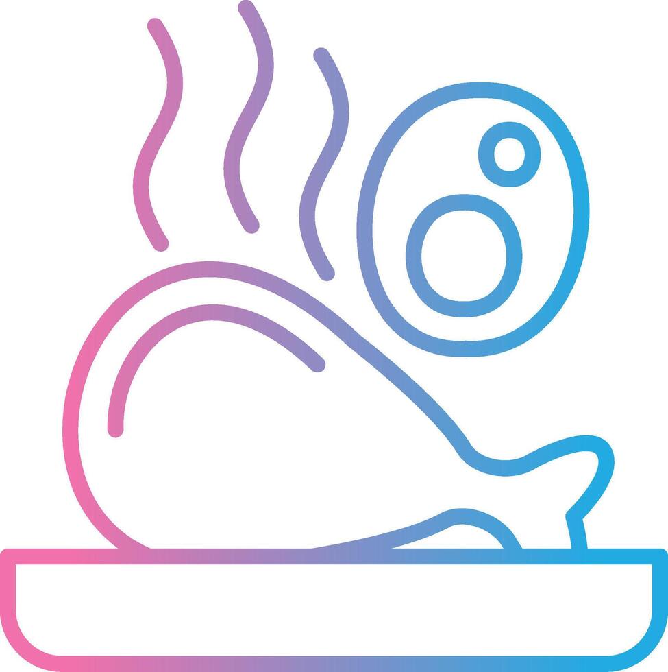 Ham Leg Geometric App Mark vector