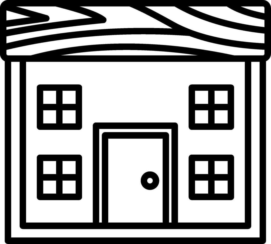 Wood House Wireframe App Design vector
