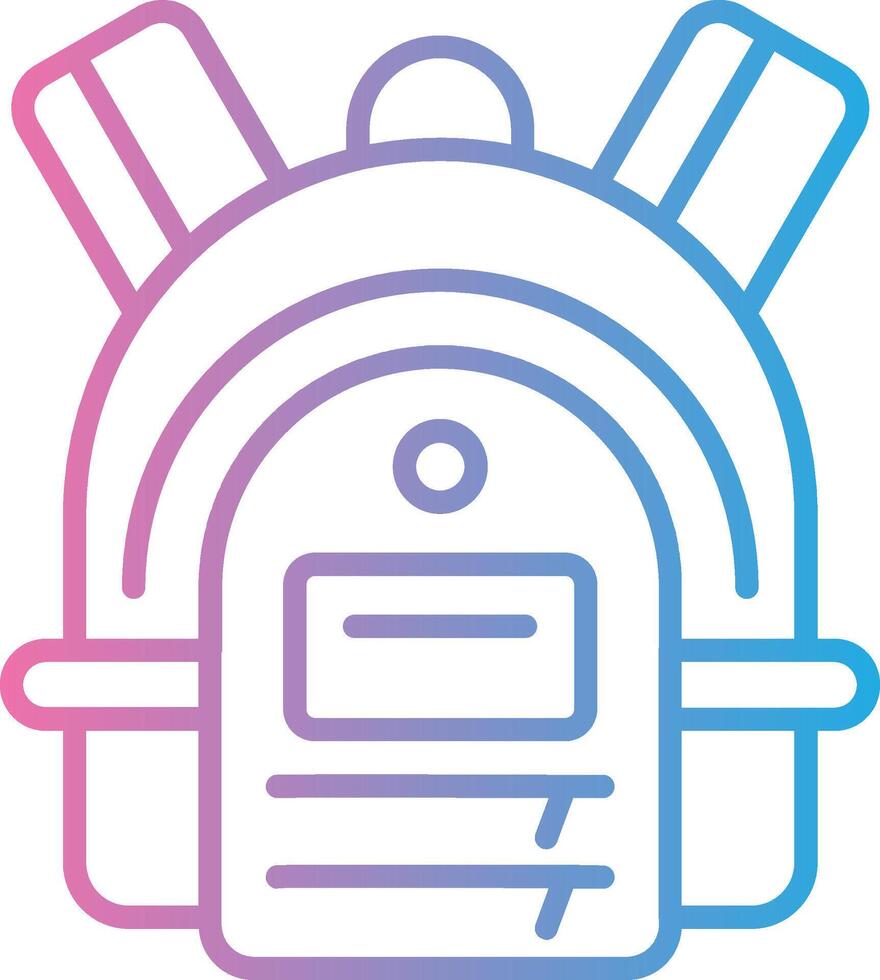 Backpack Modern Shape Graphic vector