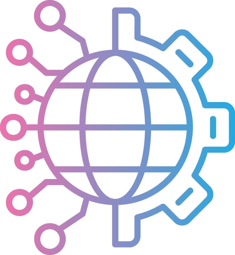 Digital Transformation Elegant Shape Symbol vector