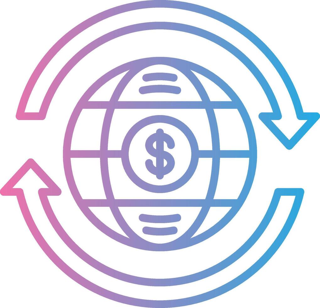 Global Economy Handcrafted UI Symbol vector