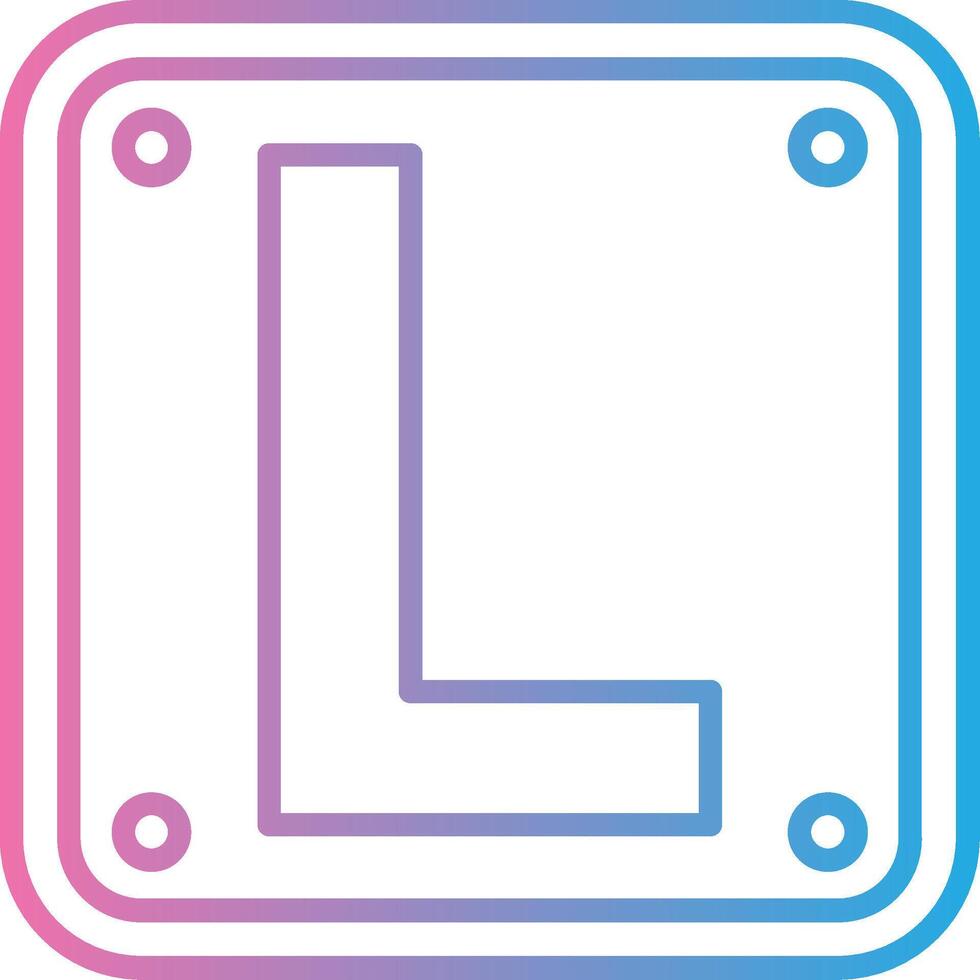 Letter L Stylish UX Piece vector