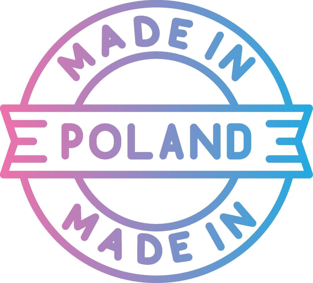Made In Poland Color Stroke Symbol vector