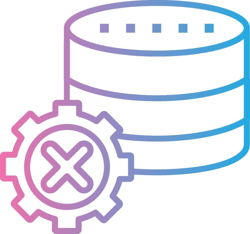 base de datos apagado color diseño vector