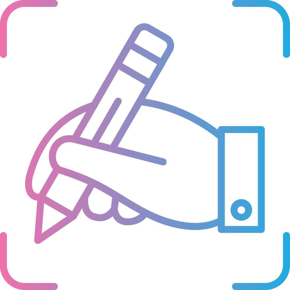 Handwriting Gradient Color Form vector