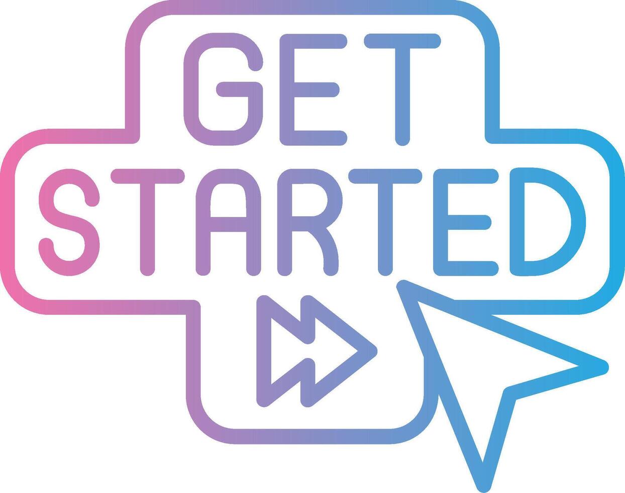 Start Monochrome Line Graphic vector